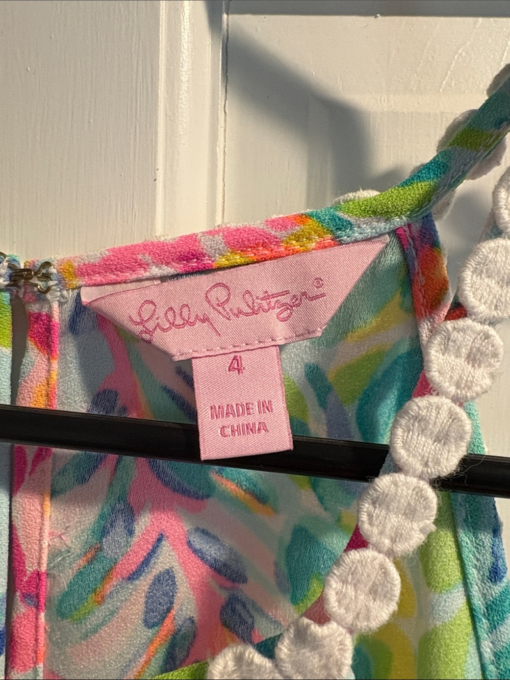Lilly Pulitzer Multicolor Pastel Floral Dress with White Crochet Straps - Picture 2 of 8